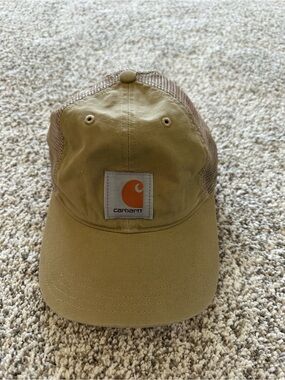 Carhartt Tan Mesh Back Logo Baseball Cap